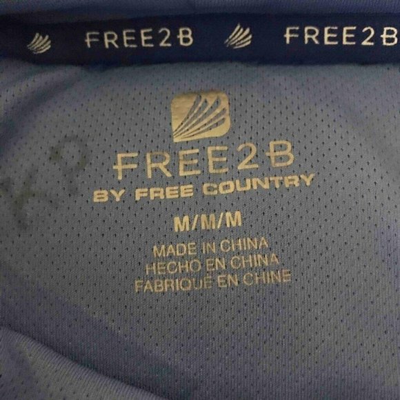 FREE2B By Free Country Womens M Pullover Blue Long Sleeve Thumb Hole Zip Pocket - Picture 5 of 8